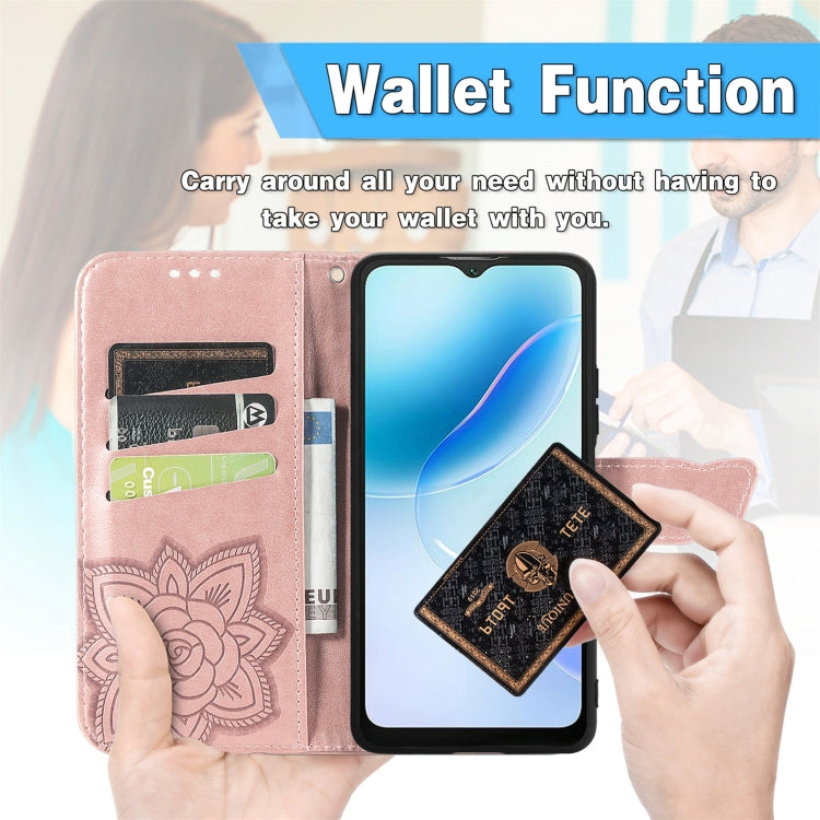 For Blackview A53 Butterfly Love Flower Embossed Leather Phone Case(Black) - More Brand by PMC TechLife | Online Shopping South Africa | PMC TechLife | Buy Now Pay Later Mobicred