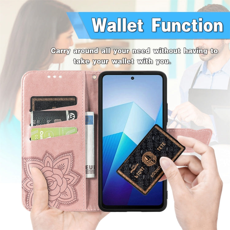 For vivo X100 Pro Butterfly Love Flower Embossed Leather Phone Case(Black) - vivo Cases by imak | Online Shopping South Africa | PMC Jewellery | Buy Now Pay Later Mobicred