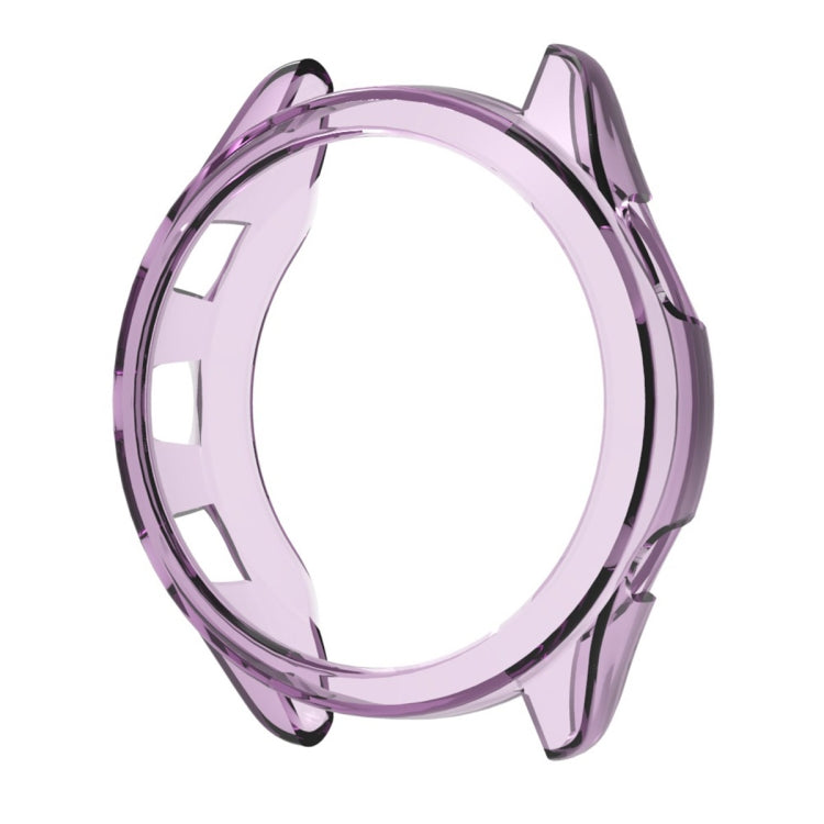 For Garmin Forerunner 265 ENKAY Hat-Prince Transparent TPU Frame Drop Protection Case(Purple) - Watch Cases by ENKAY | Online Shopping South Africa | PMC TechLife | Buy Now Pay Later Mobicred