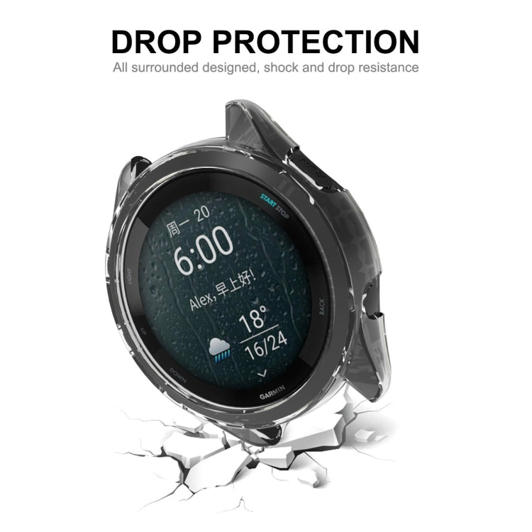 For Garmin Forerunner 265S ENKAY Hat-Prince Transparent TPU Frame Drop Protection Case(Transparent) - Watch Cases by ENKAY | Online Shopping South Africa | PMC TechLife | Buy Now Pay Later Mobicred