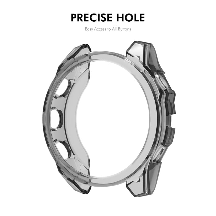 For Garmin Fenix 8 AMOLED 43mm ENKAY Hat-Prince Transparent TPU Frame Drop Protection Case(Blue) - free shipping - PMc TechLife - Order now!
