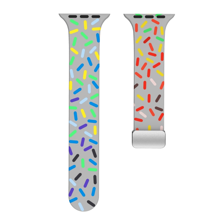 For Apple Watch 6 40mm Rainbow Dots Silicone Magnetic Buckle Watch Band(Gray) - free shipping - PMC TechLife - Order now!