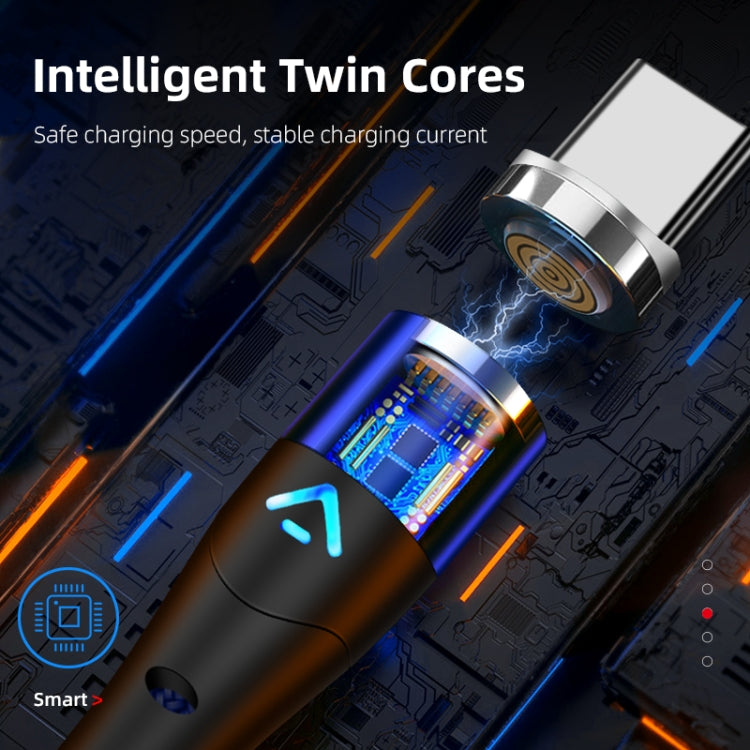 ENKAY 3A USB to 8 Pin Magnetic Fast Charging Data Cable with LED Light, Length:2m(Red) - Charging Cable & Head by ENKAY | Online Shopping South Africa | PMC TechLife