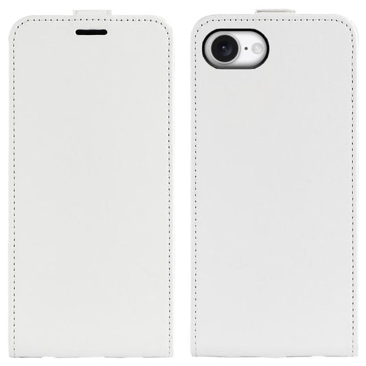 For iPhone 16e R64 Texture Single Vertical Flip Leather Phone Case(White) - iPhone 16e Cases by PMC Jewellery | Online Shopping South Africa | PMC Jewellery | Buy Now Pay Later Mobicred