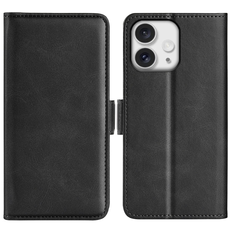 For iPhone 16 Pro Max Dual-side Magnetic Buckle Horizontal Flip Leather Phone Case(Black) - iPhone 16 Pro Max Cases by PMC Jewellery | Online Shopping South Africa | PMC Jewellery | Buy Now Pay Later Mobicred