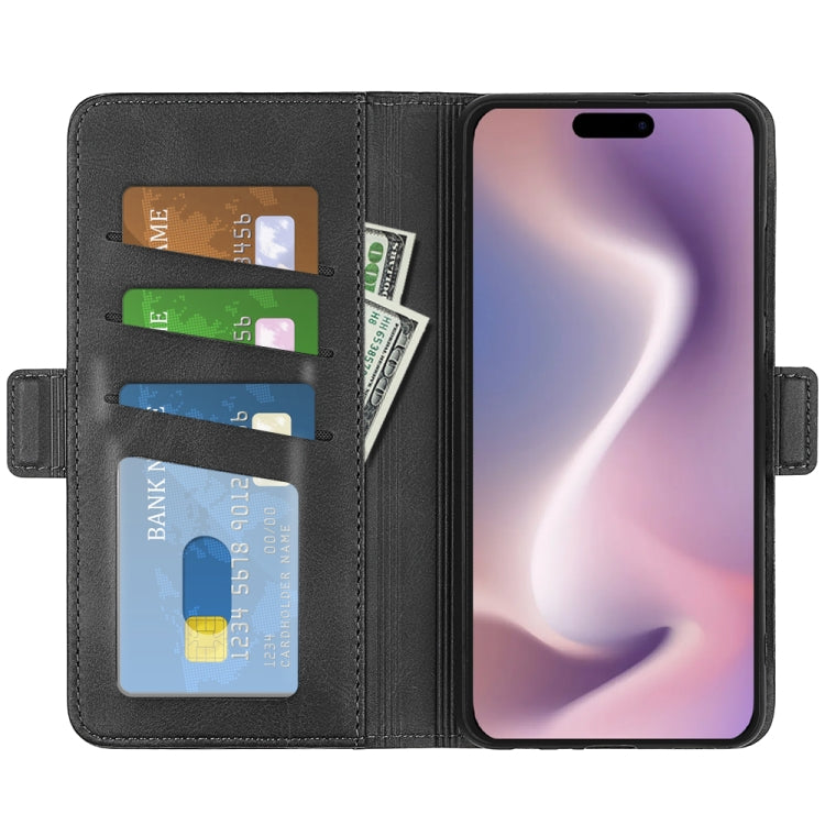 For iPhone 16 Pro Max Dual-side Magnetic Buckle Horizontal Flip Leather Phone Case(Black) - iPhone 16 Pro Max Cases by PMC TechLife | Online Shopping South Africa | PMC TechLife | Buy Now Pay Later Mobicred
