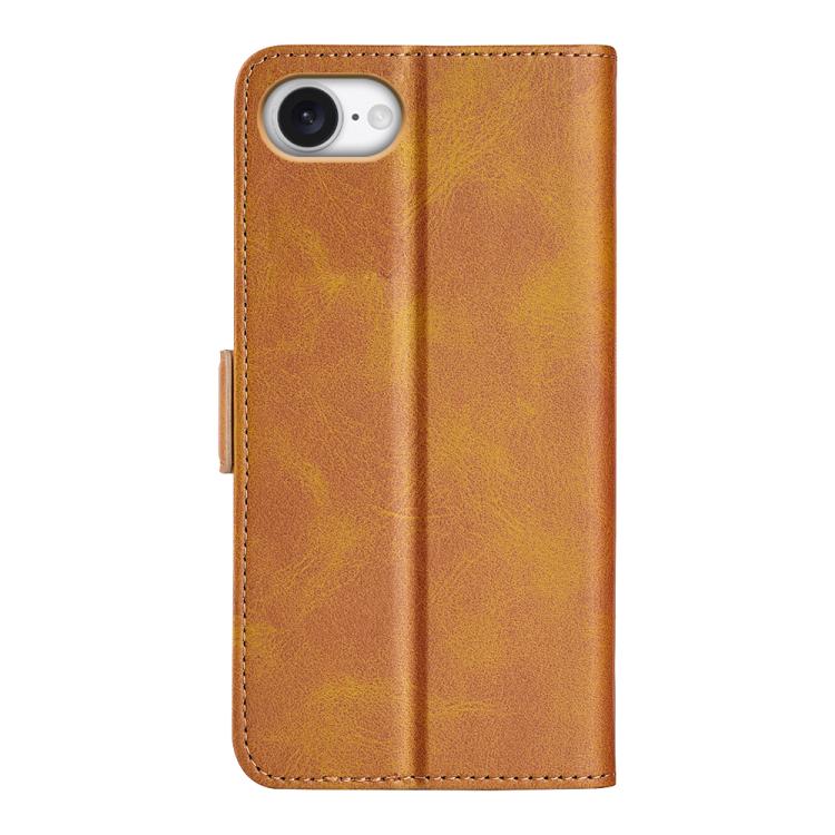 For iPhone 16e Dual-side Magnetic Buckle Horizontal Flip Leather Phone Case(Yellow) - iPhone 16e Cases by PMC TechLife | Online Shopping South Africa | PMC TechLife | Buy Now Pay Later Mobicred