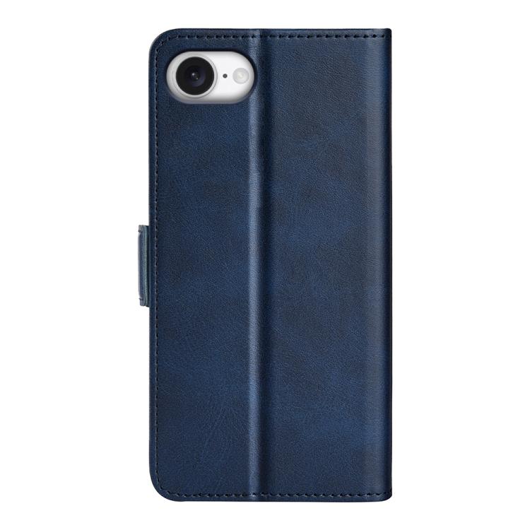 For iPhone 16e Dual-side Magnetic Buckle Horizontal Flip Leather Phone Case(Dark Blue) - iPhone 16e Cases by PMC TechLife | Online Shopping South Africa | PMC TechLife | Buy Now Pay Later Mobicred