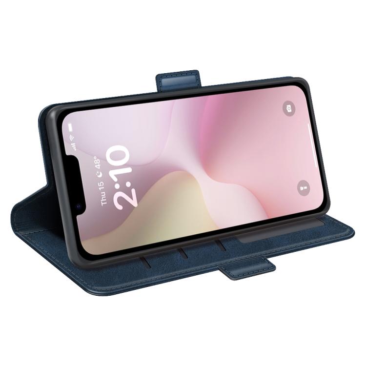 For iPhone 16e Dual-side Magnetic Buckle Horizontal Flip Leather Phone Case(Dark Blue) - iPhone 16e Cases by PMC TechLife | Online Shopping South Africa | PMC TechLife | Buy Now Pay Later Mobicred