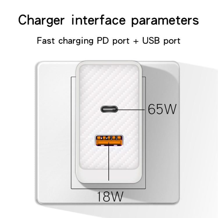 GaN PD48W Type-C PD3.0 + USB3.0 Fast Charger ，US Plug(White) - free shipping - PMC Jewellery - Order now!