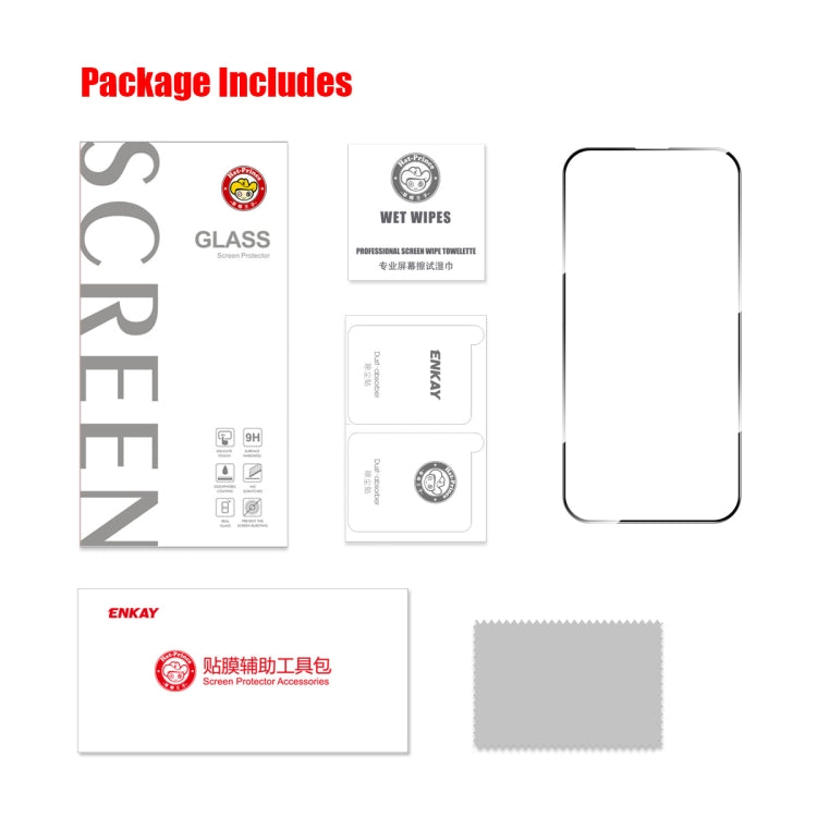 For iPhone 16 Plus ENKAY Full Glue High Aluminum-silicon Tempered Glass Film - iPhone 16 Plus Tempered Glass by ENKAY | Online Shopping South Africa | PMC TechLife | Buy Now Pay Later Mobicred