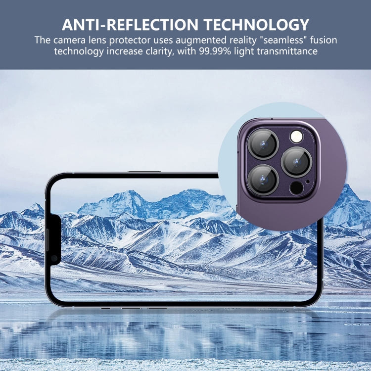 For iPhone 15 Pro / 15 Pro Max ENKAY Anti-reflection Camera Lens Aluminium Alloy Tempered Glass Film(Black) - iPhone 15 Pro Max Tempered Glass by ENKAY | Online Shopping South Africa | PMC Jewellery | Buy Now Pay Later Mobicred