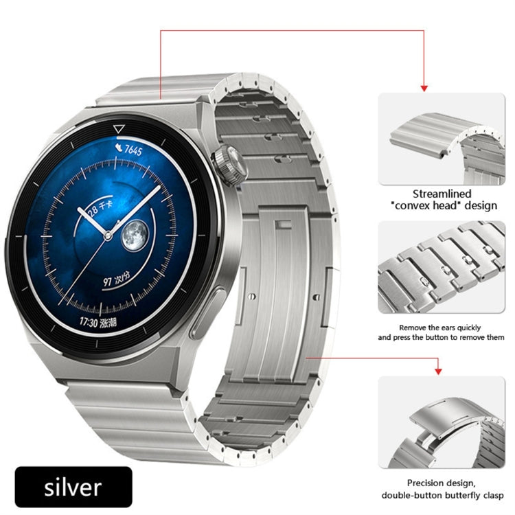 For Huawei Watch 3 Pro Titanium Alloy Quick Release Watch Band(Silver) - Watch Bands by PMC TechLife | Online Shopping South Africa | PMC TechLife
