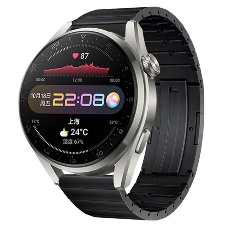 For Huawei Watch 3 Pro Titanium Alloy Quick Release Watch Band(Black) - Watch Bands by PMC TechLife | Online Shopping South Africa | PMC TechLife