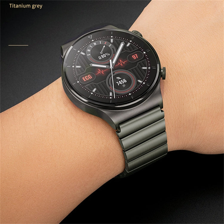 For Huawei Watch GT2 46mm Titanium Alloy Quick Release Watch Band(Gray) - Watch Bands by PMC TechLife | Online Shopping South Africa | PMC TechLife