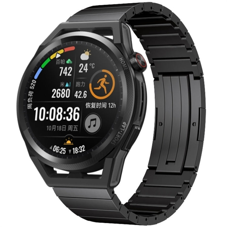 For Huawei Watch GT Runner One Bead Titanium Alloy Watch Band(Black) - Watch Bands by PMC TechLife | Online Shopping South Africa | PMC TechLife