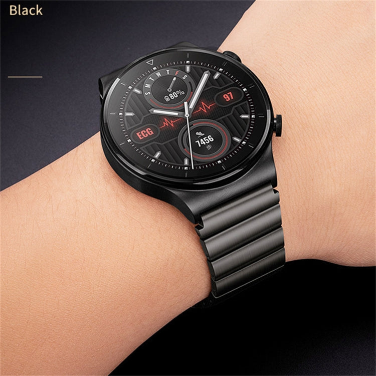 For Huawei Watch GT Runner One Bead Titanium Alloy Watch Band(Black) - Watch Bands by PMC Jewellery | Online Shopping South Africa | PMC Jewellery