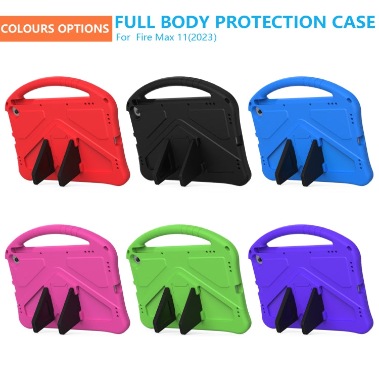 For Amazon Fire Max 11 2023 EVA Shockproof Tablet Case with Holder(Purple) - Amazon by PMC TechLife | Online Shopping South Africa | PMC TechLife | Buy Now Pay Later Mobicred