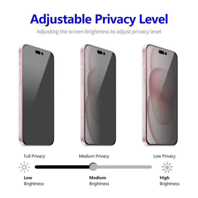 For iPhone 16 5pcs ENKAY Hat-Prince 28�� Anti-peeping Tempered Glass Protector Full Screen Film - free shipping - PMC TechLife - Order now!