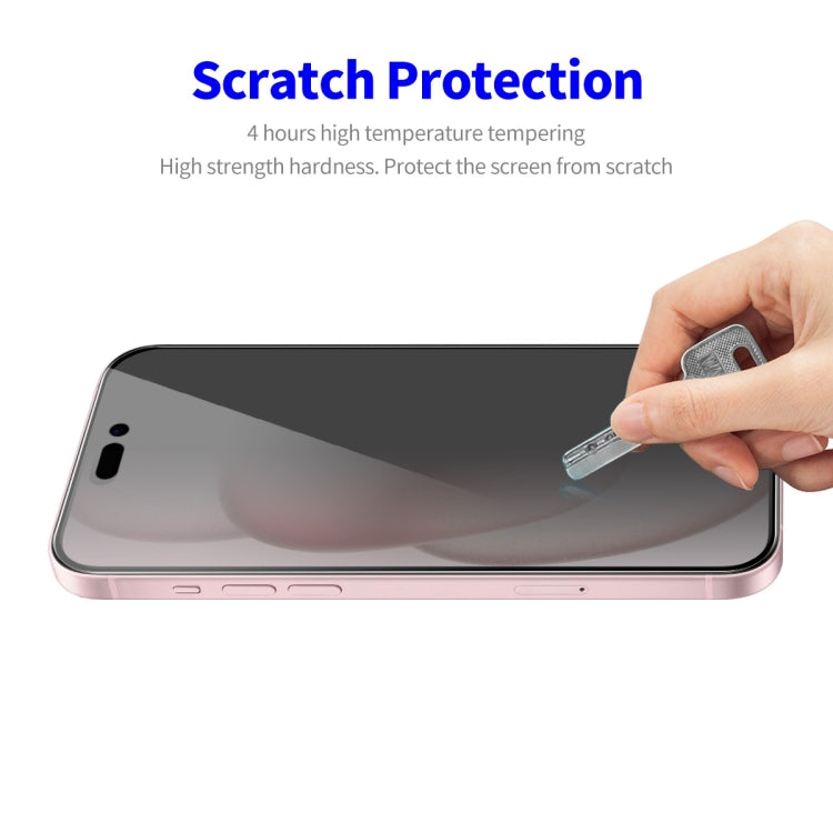 For iPhone 16 5pcs ENKAY Hat-Prince 28�� Anti-peeping Tempered Glass Protector Full Screen Film - free shipping - PMC TechLife - Order now!