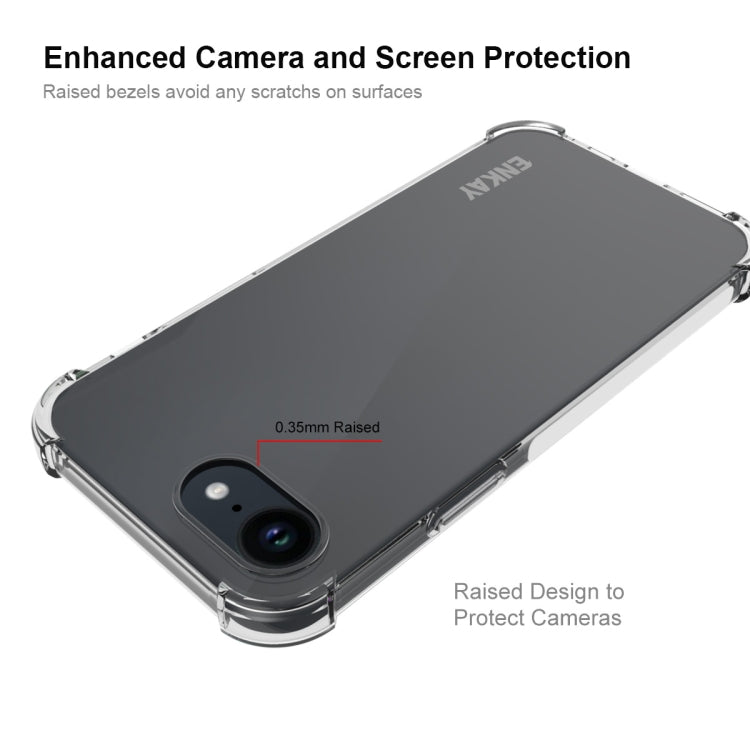 For iPhone 16e ENKAY Hat-Prince Transparent TPU Shockproof Phone Case - free shipping - PMC TechLife - Order now!