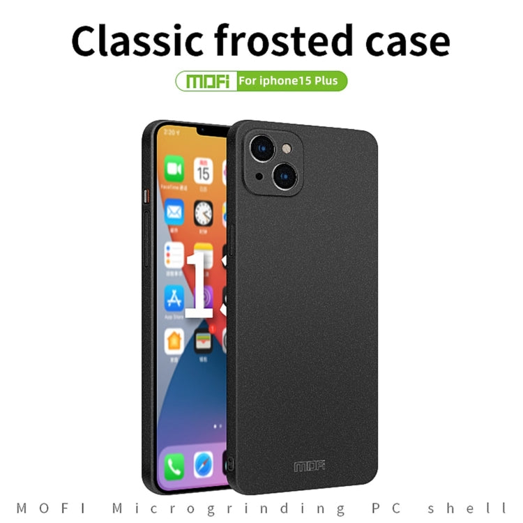 For iPhone 15 Plus  MOFI Fandun Series Frosted PC Ultra-thin All-inclusive Phone Case(Red) - More iPhone Cases by MOFI | Online Shopping South Africa | PMC TechLife