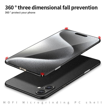 For iPhone 16 MOFI Fandun Series Frosted PC Ultra-thin All-inclusive Phone Case(Black) - iPhone 16 Cases by MOFI | Online Shopping South Africa | PMC Jewellery | Buy Now Pay Later Mobicred