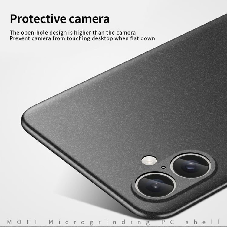 For iPhone 16 Plus MOFI Fandun Series Frosted PC Ultra-thin All-inclusive Phone Case(Black) - iPhone 16 Plus Cases by MOFI | Online Shopping South Africa | PMC Jewellery | Buy Now Pay Later Mobicred