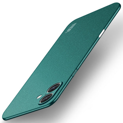 For iPhone 16 Plus MOFI Fandun Series Frosted PC Ultra-thin All-inclusive Phone Case(Green) - iPhone 16 Plus Cases by MOFI | Online Shopping South Africa | PMC Jewellery | Buy Now Pay Later Mobicred