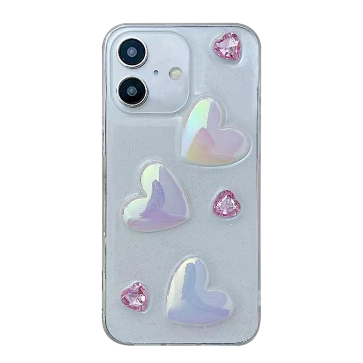 For iPhone 16 Love Epoxy TPU Phone Case(Pink) - iPhone 16 Cases by PMC TechLife | Online Shopping South Africa | PMC TechLife | Buy Now Pay Later Mobicred