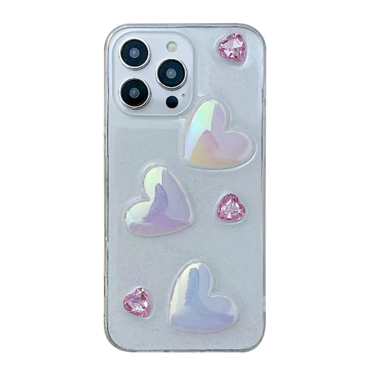For iPhone 16 Pro Max Love Epoxy TPU Phone Case(Pink) - iPhone 16 Pro Max Cases by PMC TechLife | Online Shopping South Africa | PMC TechLife | Buy Now Pay Later Mobicred