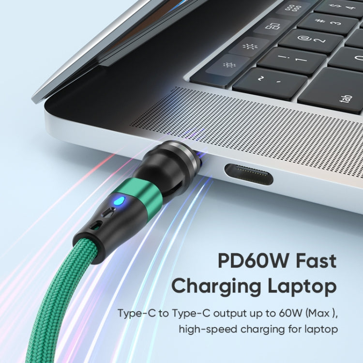 ENKAY PD60W Type-C to Type-C / 8 Pin Magnetic 540 Degrees Rotating Fast Charging Cable, Length:2m(Green) - Charging Cable & Head by ENKAY | Online Shopping South Africa | PMC Jewellery | Buy Now Pay Later Mobicred