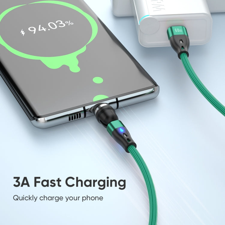 ENKAY PD60W Type-C to Type-C / 8 Pin / Micro USB Magnetic 540 Degrees Rotating Fast Charging Cable, Length:1m(Black) - free shipping - PMC Jewellery - Order now!