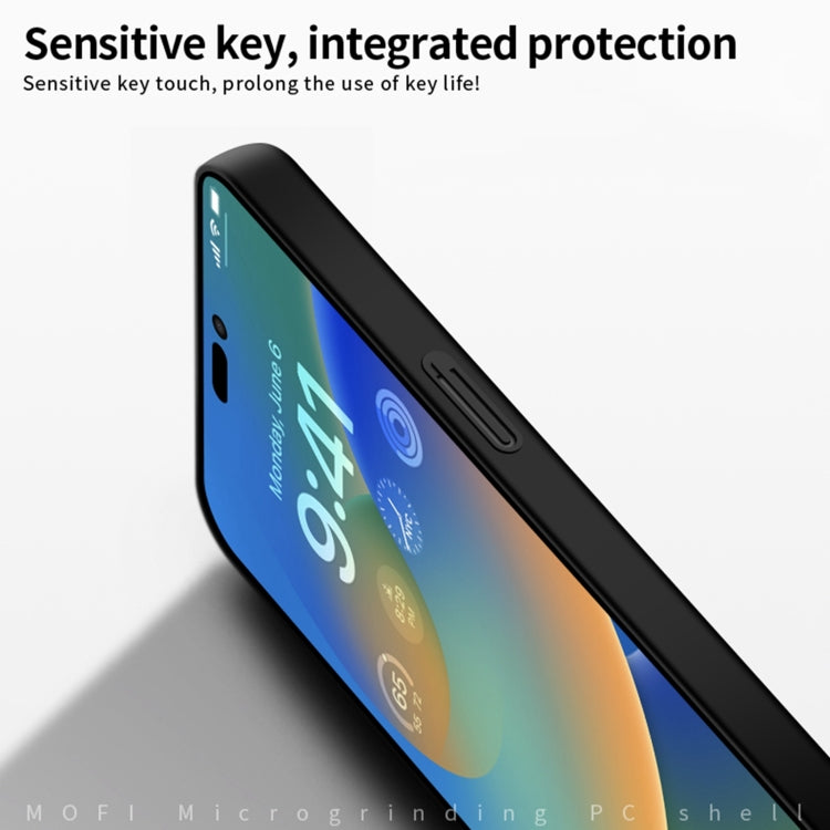 For iPhone 15 MOFI Frosted PC Ultra-thin Hard Phone Case(Black) - iPhone 15 Cases by MOFI | Online Shopping South Africa | PMC TechLife | Buy Now Pay Later Mobicred