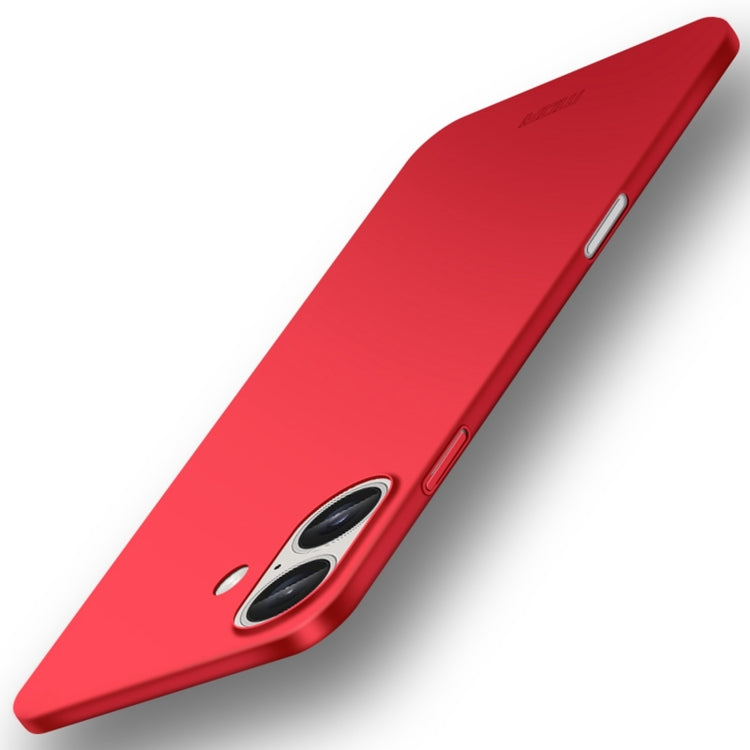 For iPhone 16 Plus MOFI Frosted PC Ultra-thin Hard Phone Case(Red) - free shipping - PMC TechLife - Order now!