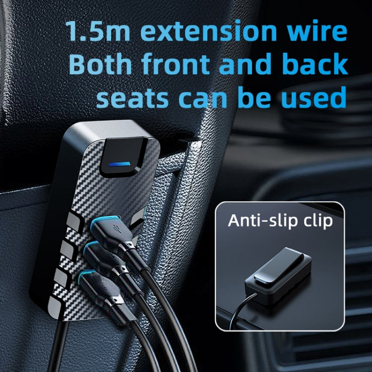 YQ3 66W Super Fast Charging 5 Port Rear Seat Extended Car Charger - Car Charger by PMC TechLife | Online Shopping South Africa | PMC TechLife | Buy Now Pay Later Mobicred