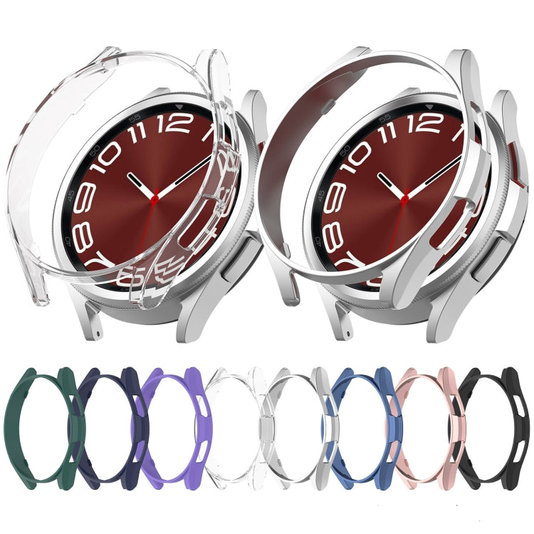 For Samsung Galaxy Watch 6 44mm Half Coverage Hollow PC Watch Protective Case(Purple) - Watch Cases by PMC TechLife | Online Shopping South Africa | PMC TechLife