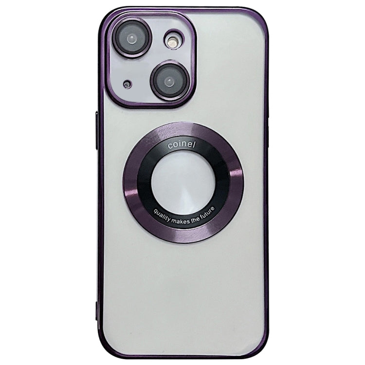 For iPhone 15 Plus Magsafe Electroplating TPU Phone Case(Purple) - iPhone 15 Plus Cases by PMC Jewellery | Online Shopping South Africa | PMC Jewellery