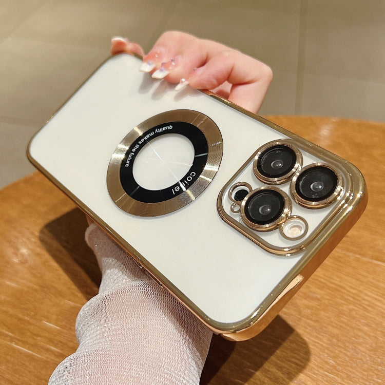For iPhone 16 Pro Max Electroplating Magsafe TPU Phone Case(Silvery) - iPhone 16 Pro Max Cases by PMC TechLife | Online Shopping South Africa | PMC TechLife | Buy Now Pay Later Mobicred