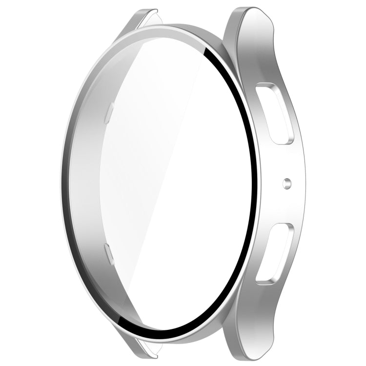 For Samsung Galaxy Watch6 40mm PC + Tempered Film Integrated Watch Protective Case(Silver) - Watch Cases by PMC TechLife | Online Shopping South Africa | PMC TechLife