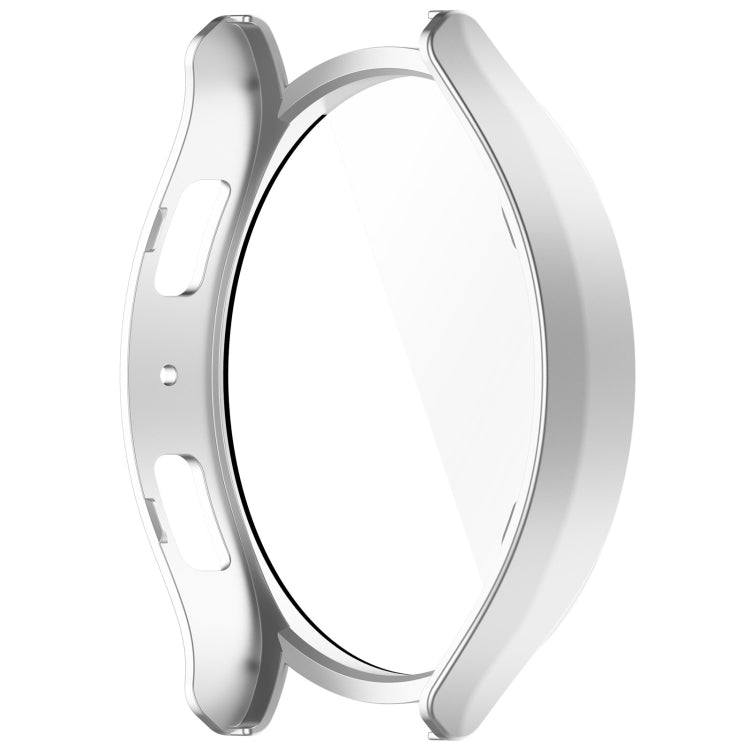 For Samsung Galaxy Watch6 44mm PC + Tempered Film Integrated Watch Protective Case(Silver) - Watch Cases by PMC TechLife | Online Shopping South Africa | PMC TechLife