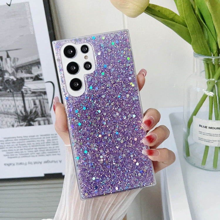 For Samsung Galaxy S24 5G Glitter Sequins Epoxy TPU Phone Case(Purple) - Galaxy S24 5G Cases by PMC TechLife | Online Shopping South Africa | PMC TechLife
