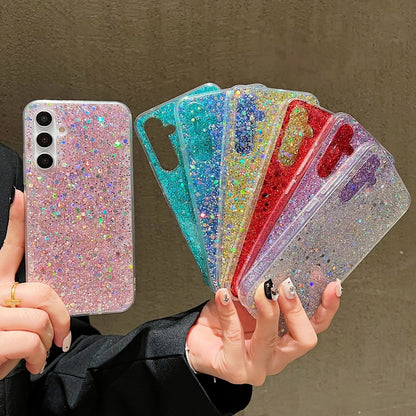 For Samsung Galaxy S24 Ultra 5G Glitter Sequins Epoxy TPU Phone Case(Blue) - Galaxy S24 Ultra 5G Cases by PMC Jewellery | Online Shopping South Africa | PMC Jewellery