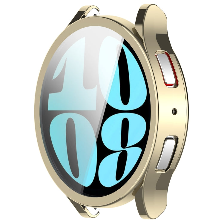 For Samsung Galaxy Watch6 40mm Full Coverage TPU Electroplated Watch Protective Case(Gold) - Watch Cases by PMC Jewellery | Online Shopping South Africa | PMC Jewellery