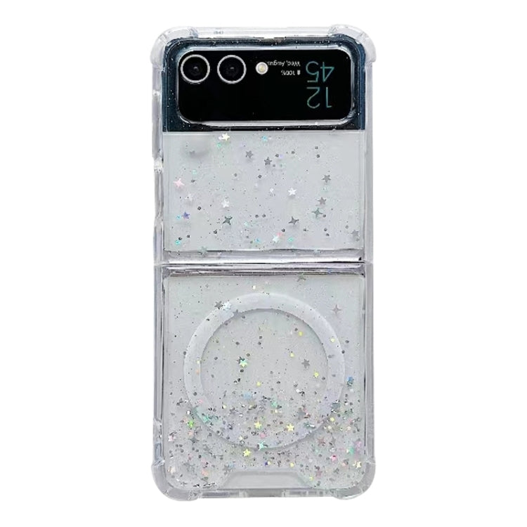 For Samsung Galaxy Z Flip3  Magsafe Glitter TPU Phone Case(White) - Galaxy Phone Cases by PMC TechLife | Online Shopping South Africa | PMC TechLife | Buy Now Pay Later Mobicred