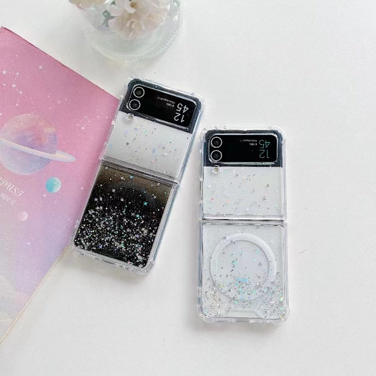 For Samsung Galaxy Z Flip3  Magsafe Glitter TPU Phone Case(White) - Galaxy Phone Cases by PMC TechLife | Online Shopping South Africa | PMC TechLife | Buy Now Pay Later Mobicred