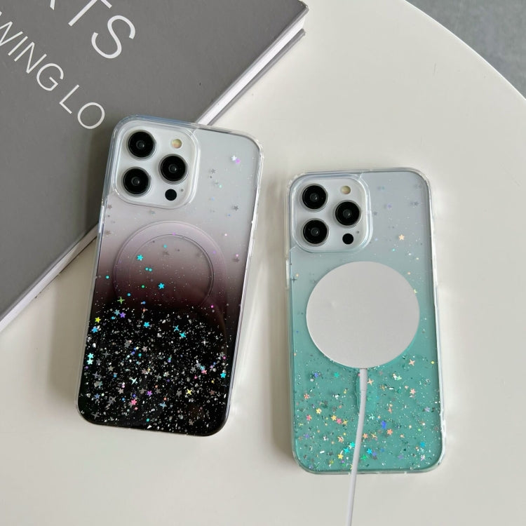 For iPhone 12 Pro Max MagSafe Glitter Hybrid Clear TPU Phone Case(White) - iPhone 12 Pro Max Cases by PMC TechLife | Online Shopping South Africa | PMC TechLife