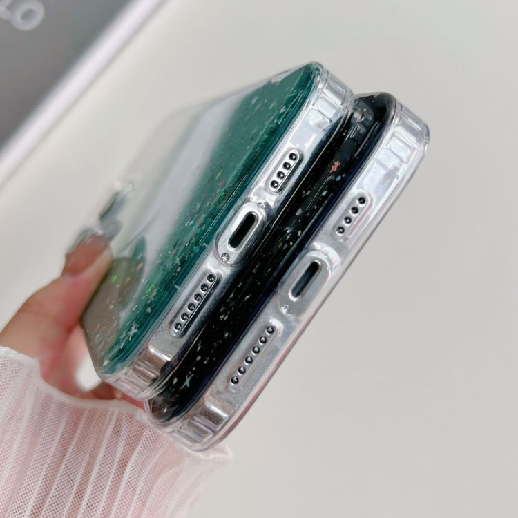 For iPhone 12 MagSafe Glitter Hybrid Clear TPU Phone Case(Purple) - iPhone 12 / 12 Pro Cases by PMC TechLife | Online Shopping South Africa | PMC TechLife