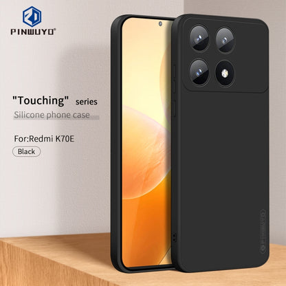 For Xiaomi Redmi K70E PINWUYO Sense Series Liquid Silicone TPU Phone Case(Black) - K70E Cases by PINWUYO | Online Shopping South Africa | PMC Jewellery | Buy Now Pay Later Mobicred