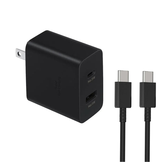 35W USB-C / Type-C + USB Charger Supports PPS / PD Protocol with Dual Type-C Cable, US Plug - USB Charger by PMC Jewellery | Online Shopping South Africa | PMC Jewellery | Buy Now Pay Later Mobicred